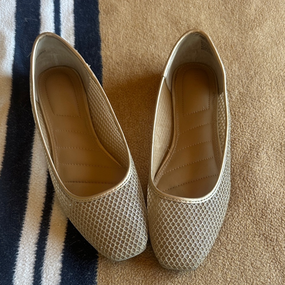Kelly & Katie Gold Textured Flats